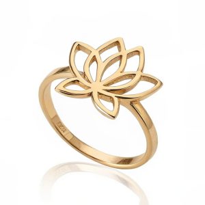Golden Lotus Serenity Ring